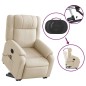 vidaXL Elektrischer Massagesessel mit Aufstehhilfe Creme Stoff vidaXL Elektrischer Massagesessel mit Aufstehhilfe Creme Stoff