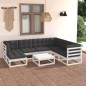 8-tlg. Garten-Lounge-Set mit Kissen Kiefer Massivholz 8-tlg. Garten-Lounge-Set mit Kissen Kiefer Massivholz