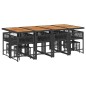 vidaXL 13-tlg. Garten-Essgruppe mit Kissen Schwarz Poly Rattan vidaXL 13-tlg. Garten-Essgruppe mit Kissen Schwarz Poly Rattan