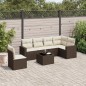 vidaXL 7-tlg. Garten-Sofagarnitur mit Kissen Braun Poly Rattan vidaXL 7-tlg. Garten-Sofagarnitur mit Kissen Braun Poly Rattan