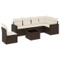 vidaXL 7-tlg. Garten-Sofagarnitur mit Kissen Braun Poly Rattan vidaXL 7-tlg. Garten-Sofagarnitur mit Kissen Braun Poly Rattan