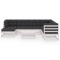 8-tlg. Garten-Lounge-Set mit Kissen Kiefer Massivholz 8-tlg. Garten-Lounge-Set mit Kissen Kiefer Massivholz