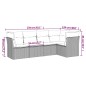 vidaXL 5-tlg. Garten-Sofagarnitur mit Kissen Hellgrau Poly Rattan vidaXL 5-tlg. Garten-Sofagarnitur mit Kissen Hellgrau Poly Rattan