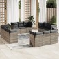 vidaXL 12-tlg. Garten-Sofagarnitur mit Kissen Hellgrau Poly Rattan vidaXL 12-tlg. Garten-Sofagarnitur mit Kissen Hellgrau Poly Rattan