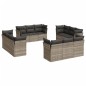 vidaXL 12-tlg. Garten-Sofagarnitur mit Kissen Hellgrau Poly Rattan vidaXL 12-tlg. Garten-Sofagarnitur mit Kissen Hellgrau Poly Rattan