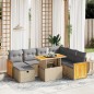 vidaXL 8-tlg. Garten-Sofagarnitur mit Kissen Beige Poly Rattan vidaXL 8-tlg. Garten-Sofagarnitur mit Kissen Beige Poly Rattan