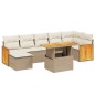 vidaXL 8-tlg. Garten-Sofagarnitur mit Kissen Beige Poly Rattan vidaXL 8-tlg. Garten-Sofagarnitur mit Kissen Beige Poly Rattan