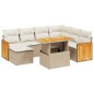 vidaXL 8-tlg. Garten-Sofagarnitur mit Kissen Beige Poly Rattan vidaXL 8-tlg. Garten-Sofagarnitur mit Kissen Beige Poly Rattan