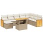 vidaXL 9-tlg. Garten-Sofagarnitur mit Kissen Beige Poly Rattan vidaXL 9-tlg. Garten-Sofagarnitur mit Kissen Beige Poly Rattan