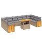 vidaXL 11-tlg. Garten-Sofagarnitur mit Kissen Beige Poly Rattan vidaXL 11-tlg. Garten-Sofagarnitur mit Kissen Beige Poly Rattan