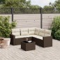 vidaXL 6-tlg. Garten-Sofagarnitur mit Kissen Braun Poly Rattan vidaXL 6-tlg. Garten-Sofagarnitur mit Kissen Braun Poly Rattan