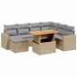 vidaXL 8-tlg. Garten-Sofagarnitur mit Kissen Beige Poly Rattan vidaXL 8-tlg. Garten-Sofagarnitur mit Kissen Beige Poly Rattan