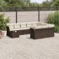 vidaXL 11-tlg. Garten-Sofagarnitur mit Kissen Braun Poly Rattan vidaXL 11-tlg. Garten-Sofagarnitur mit Kissen Braun Poly Rattan