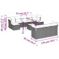 vidaXL 11-tlg. Garten-Sofagarnitur mit Kissen Braun Poly Rattan vidaXL 11-tlg. Garten-Sofagarnitur mit Kissen Braun Poly Rattan