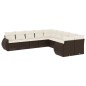 vidaXL 10-tlg. Garten-Sofagarnitur mit Kissen Braun Poly Rattan vidaXL 10-tlg. Garten-Sofagarnitur mit Kissen Braun Poly Rattan