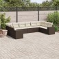 vidaXL 10-tlg. Garten-Sofagarnitur mit Kissen Braun Poly Rattan vidaXL 10-tlg. Garten-Sofagarnitur mit Kissen Braun Poly Rattan