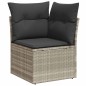 vidaXL 6-tlg. Garten-Sofagarnitur mit Kissen Hellgrau Poly Rattan vidaXL 6-tlg. Garten-Sofagarnitur mit Kissen Hellgrau Poly Rattan