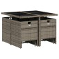 vidaXL 9-tlg. Garten-Essgruppe mit Kissen Grau Poly Rattan vidaXL 9-tlg. Garten-Essgruppe mit Kissen Grau Poly Rattan