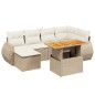 vidaXL 7-tlg. Garten-Sofagarnitur mit Kissen Beige Poly Rattan vidaXL 7-tlg. Garten-Sofagarnitur mit Kissen Beige Poly Rattan