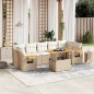 vidaXL 8-tlg. Garten-Sofagarnitur mit Kissen Beige Poly Rattan vidaXL 8-tlg. Garten-Sofagarnitur mit Kissen Beige Poly Rattan