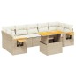 vidaXL 8-tlg. Garten-Sofagarnitur mit Kissen Beige Poly Rattan vidaXL 8-tlg. Garten-Sofagarnitur mit Kissen Beige Poly Rattan