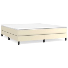 vidaXL Bettgestell Creme 180x200 cm Kunstleder