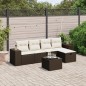 vidaXL 6-tlg. Garten-Sofagarnitur mit Kissen Braun Poly Rattan vidaXL 6-tlg. Garten-Sofagarnitur mit Kissen Braun Poly Rattan