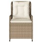 vidaXL Gartensessel 2 Stk. Verstellbar Beige Poly Rattan vidaXL Gartensessel 2 Stk. Verstellbar Beige Poly Rattan