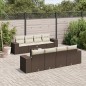 vidaXL 9-tlg. Garten-Sofagarnitur mit Kissen Braun Poly Rattan vidaXL 9-tlg. Garten-Sofagarnitur mit Kissen Braun Poly Rattan