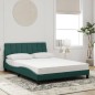 vidaXL Bett mit Matratze Dunkelgrün 140x200 cm Samt vidaXL Bett mit Matratze Dunkelgrün 140x200 cm Samt