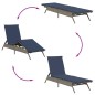 vidaXL Sonnenliegen 2 Stk. mit Tisch Grau Poly Rattan vidaXL Sonnenliegen 2 Stk. mit Tisch Grau Poly Rattan