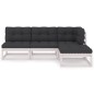 4-tlg. Garten-Lounge-Set mit Kissen Kiefer Massivholz 4-tlg. Garten-Lounge-Set mit Kissen Kiefer Massivholz