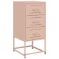 vidaXL Nachttisch Rosa 36x39x78 cm Stahl vidaXL Nachttisch Rosa 36x39x78 cm Stahl