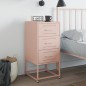 vidaXL Nachttisch Rosa 36x39x78 cm Stahl vidaXL Nachttisch Rosa 36x39x78 cm Stahl