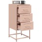 vidaXL Nachttisch Rosa 36x39x78 cm Stahl vidaXL Nachttisch Rosa 36x39x78 cm Stahl