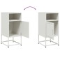 vidaXL Nachttische 2 Stk. Weiß 36x39x78 cm Stahl vidaXL Nachttische 2 Stk. Weiß 36x39x78 cm Stahl