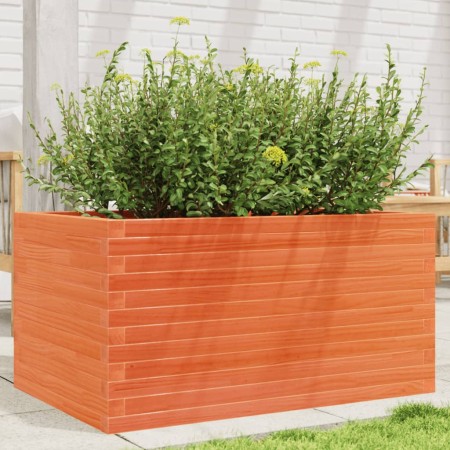 vidaXL Pflanzkübel Wachsbraun 90x60x45,5 cm Massivholz Kiefer