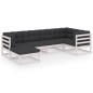 vidaXL 6-tlg. Garten-Lounge-Set mit Kissen Massivholz Kiefer vidaXL 6-tlg. Garten-Lounge-Set mit Kissen Massivholz Kiefer