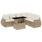 vidaXL 7-tlg. Garten-Sofagarnitur mit Kissen Beige Poly Rattan vidaXL 7-tlg. Garten-Sofagarnitur mit Kissen Beige Poly Rattan