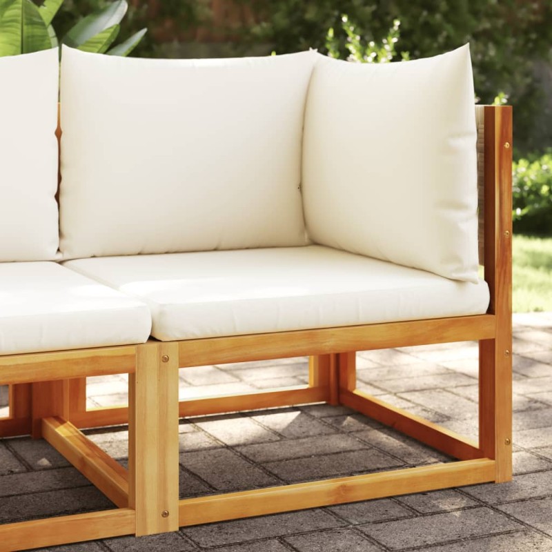 vidaXL Garten-Ecksofa mit Kissen Massivholz Akazie vidaXL Garten-Ecksofa mit Kissen Massivholz Akazie