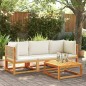 vidaXL Garten-Ecksofa mit Kissen Massivholz Akazie vidaXL Garten-Ecksofa mit Kissen Massivholz Akazie