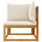vidaXL Garten-Ecksofa mit Kissen Massivholz Akazie vidaXL Garten-Ecksofa mit Kissen Massivholz Akazie