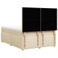 vidaXL Boxspringbett mit Matratze Creme 140x200 cm Stoff vidaXL Boxspringbett mit Matratze Creme 140x200 cm Stoff