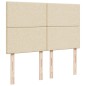 vidaXL Boxspringbett mit Matratze Creme 140x200 cm Stoff vidaXL Boxspringbett mit Matratze Creme 140x200 cm Stoff