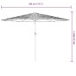 vidaXL Sonnenschirm mit Stahlmast Braun 288x288x225 cm vidaXL Sonnenschirm mit Stahlmast Braun 288x288x225 cm