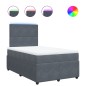 vidaXL Boxspringbett mit Matratze Dunkelgrau 120x190 cm Samt vidaXL Boxspringbett mit Matratze Dunkelgrau 120x190 cm Samt