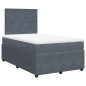 vidaXL Boxspringbett mit Matratze Dunkelgrau 120x190 cm Samt vidaXL Boxspringbett mit Matratze Dunkelgrau 120x190 cm Samt