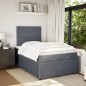 vidaXL Boxspringbett mit Matratze Dunkelgrau 120x190 cm Samt vidaXL Boxspringbett mit Matratze Dunkelgrau 120x190 cm Samt