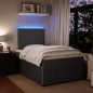 vidaXL Boxspringbett mit Matratze Dunkelgrau 120x190 cm Samt vidaXL Boxspringbett mit Matratze Dunkelgrau 120x190 cm Samt