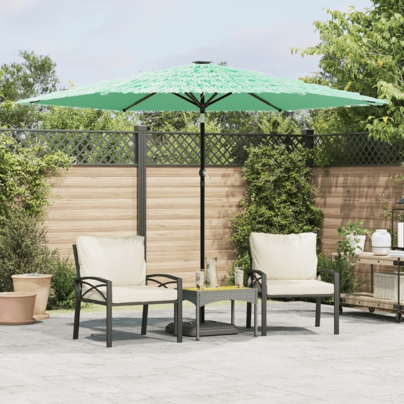 vidaXL Sonnenschirm mit Stahlmast Grün 288x288x225 cm vidaXL Sonnenschirm mit Stahlmast Grün 288x288x225 cm